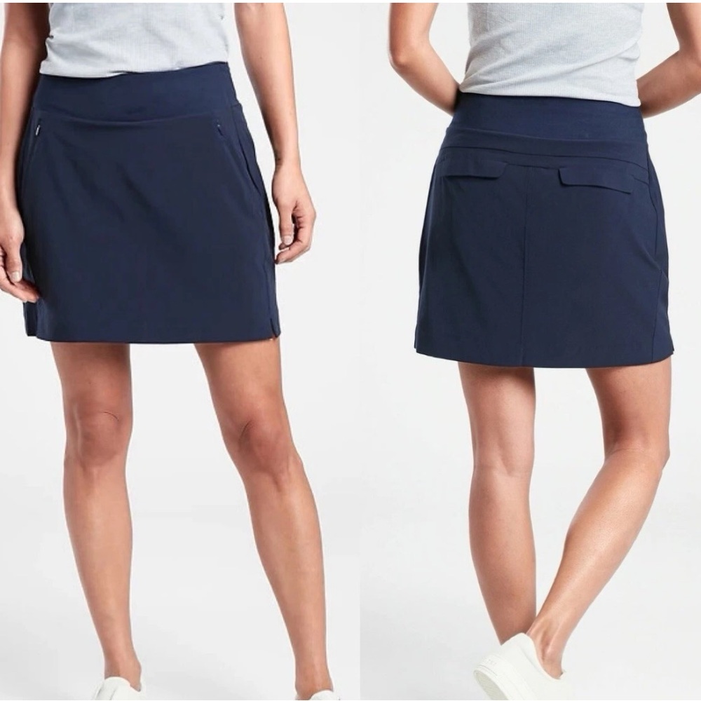 Athleta Navy Blue SoHo Jupe Athletic Skort